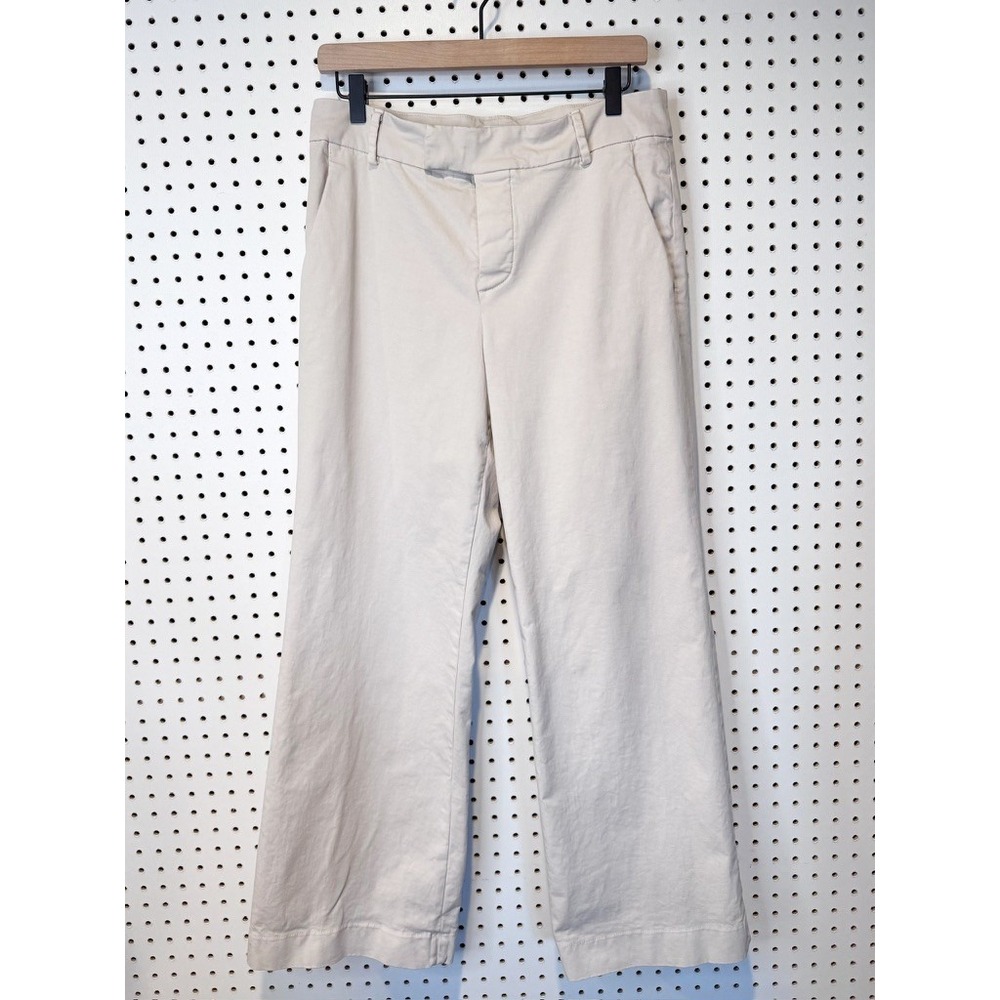 Shon Mott | Straight Leg Cotton Blend Trousers Cream (Sand Grey) Barcelona